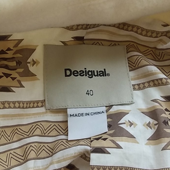 Desigual new Pakaian jadi wanita ivory coat jacket - Picture 2 of 15